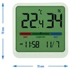 Indoor electronic thermometer, white - 9 ['electronic thermometer', ' thermometer with timer and date', ' thermometer with hygrometer', ' measurement of room humidity', ' comfort meter', ' thermometer with comfort indicator', ' multifunctional thermometer', ' indoor thermometer', ' indoor thermometer for indoors', ' wireless thermometer', ' electronic wall thermometer', ' weather station']