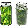 Pressing element - strainer for preserves, brine pickles and vinegar - Ø82 - 4 ['pressure for preserves', ' for pickling cucumbers', ' pickled beetroot', ' pickled cucumbers', ' pressure strainer', ' homemade vinegar', ' for pickling', ' apple cider vinegar', ' strainer for preserves']