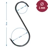S-shaped hooks for smoking - 150 mm, Ø 4 mm, 5 pcs - 5 ['hook for smoking', ' hook for smoking meat', ' hook for smoking processed meat', ' hook for processed meat', ' smoking hooks', ' stainless hooks', ' S-shaped smoking hooks', ' hook set', ' hooks for smoker', ' hooks for meat drying', ' hooks for cheese', ' classic hooks']