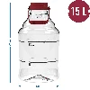 Unbreakable Demijohn - 15 L with handle - 7 ['demijohns', ' shatterproof demijohns', ' 15 l demijohns', ' beer container', ' beer demijohns', ' fermenter', ' fermentable', ' unbreakable demijohns', ' wide mouth demijohns', ' balloon holder']