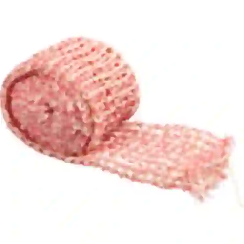 Meat netting (220C)18cm, elastic, red/cream-colored - 3m