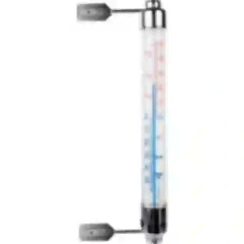 Mercury-free outdoor window thermometer with metal frame  (-50°C to +50°C) 20cm